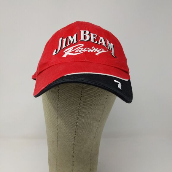 Stylemaster Strapback Hat Jim Beam Racing Red Black OSFA Embroidered Logo #7 - Picture 2 of 14